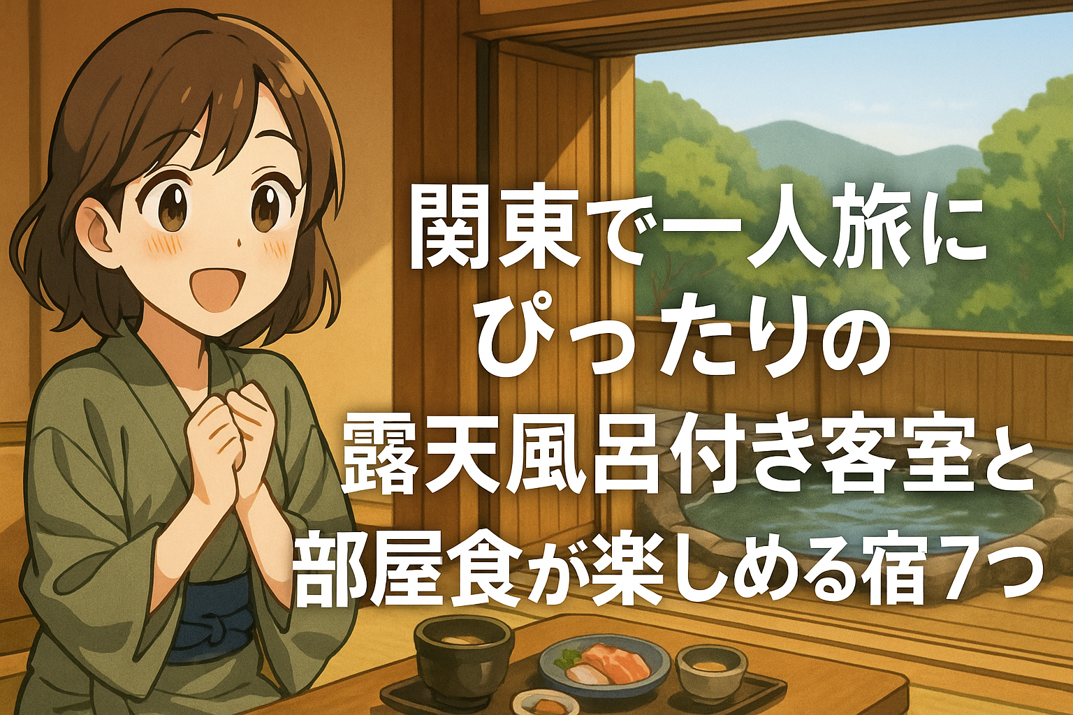 関東で一人旅にぴったりの露天風呂付き客室と部屋食が楽しめる宿７つ紹介！