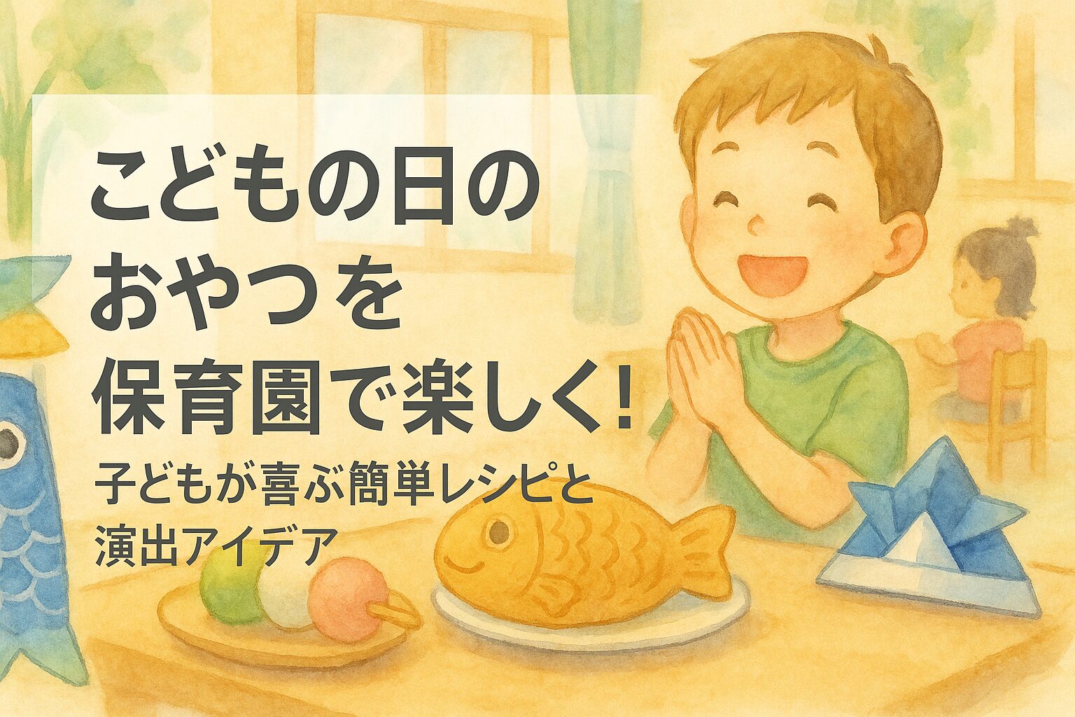 こどもの日のおやつを保育園で楽しく！子どもが喜ぶ簡単レシピと演出アイデア