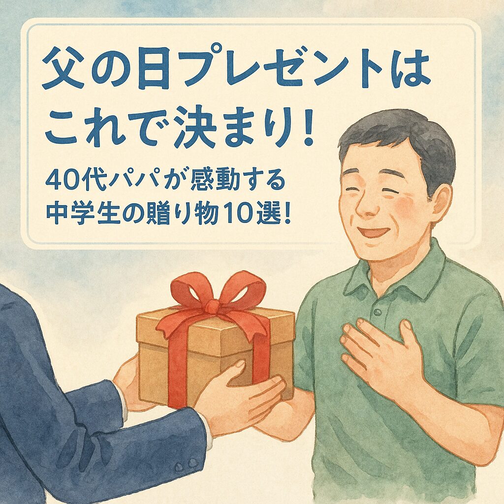 父の日プレゼントはこれで決まり！40代パパが感動する中学生の贈り物10選！