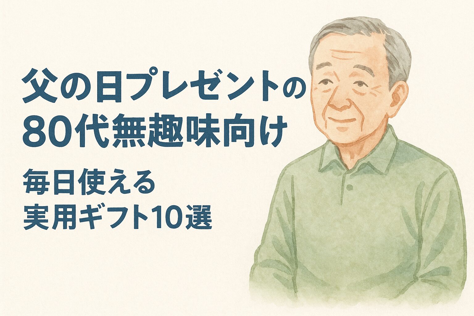 父の日プレゼントの80代無趣味向け！毎日使える実用ギフト10選
